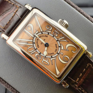 Franck Muller 902Qz Long Island Watch Stainless Steel Leather Ladies