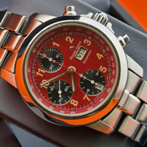 MAURICE LACROIX Chronograph 39721 Automatic Red Dial Stainless Steel Watch
