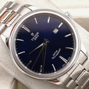 Tudor Style 41mm Blue Dial Stainless Steel Men's Watch M12700-0009