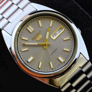 SEIKO 5 Self-Winding Back Skeleton Watch Silver Dial SNXS75K