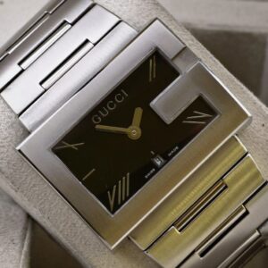 Gucci G Rectangle Quartz Watch YA100305 Black Dial