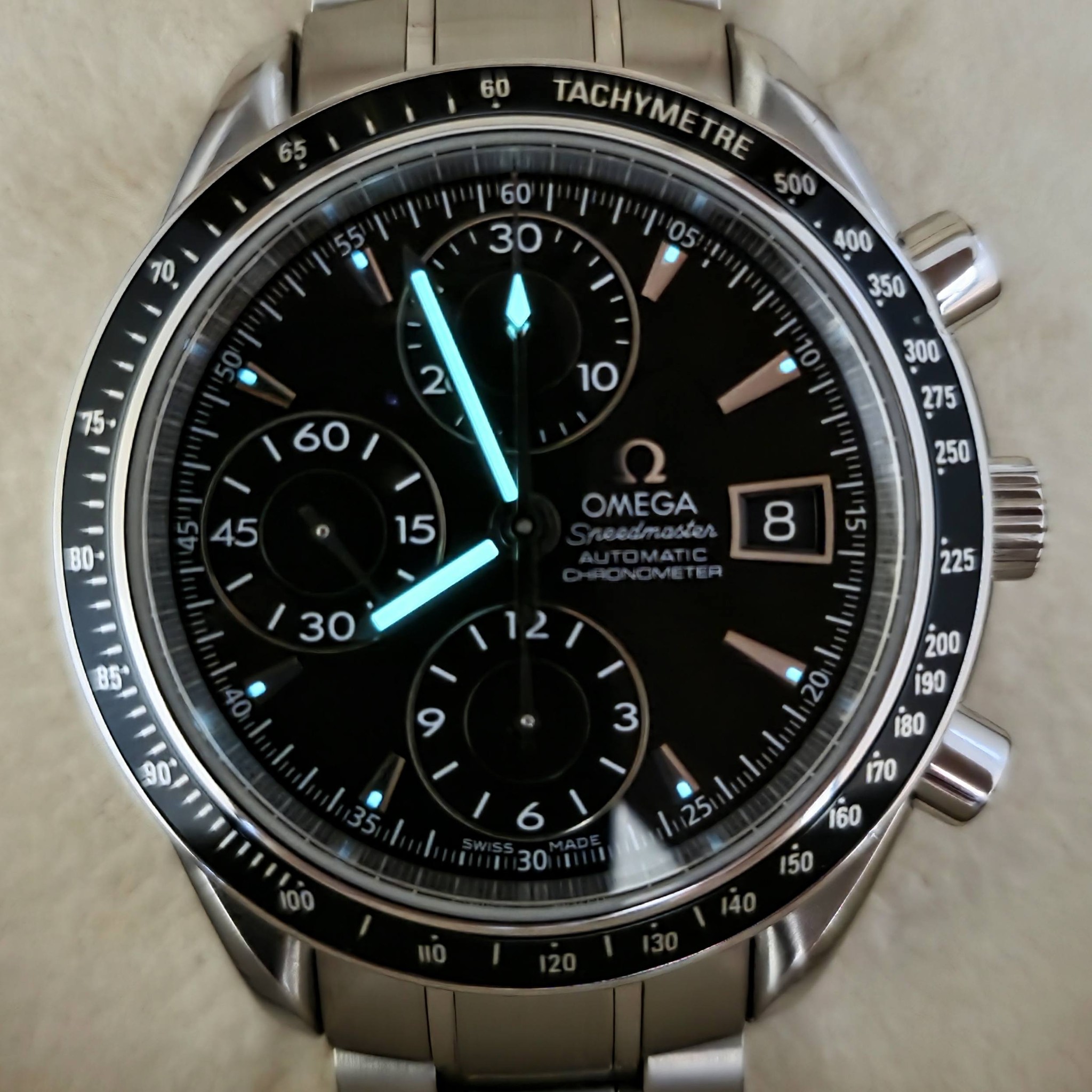 Omega Speedmaster Date Chronograph 40mm Black Dial Steel Ref.3210.50.00 - Image 9