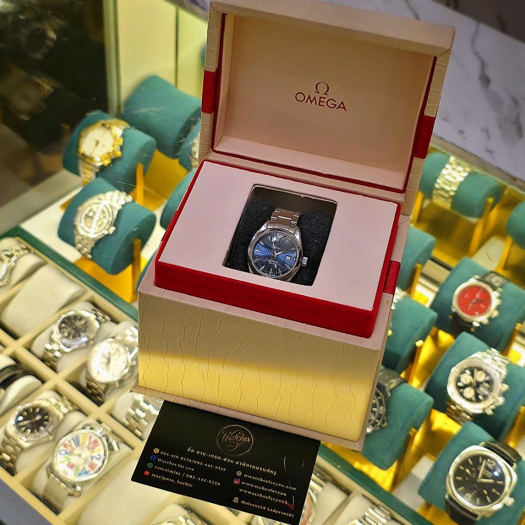 OMEGA Seamaster Aqua Terra 150M Ref:2577.80.00 Lady Size Blue Dial - Image 7