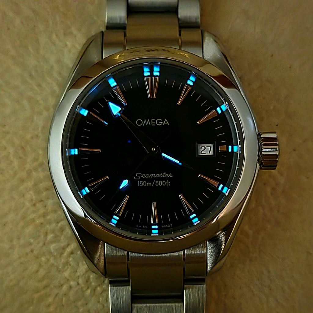 OMEGA Seamaster Aqua Terra 150M Ref:2577.80.00 Lady Size Blue Dial - Image 9