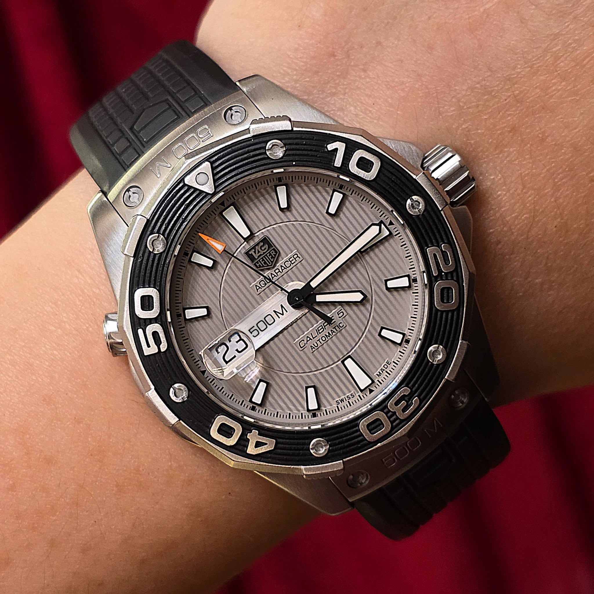Tag Heuer Men’s Aquaracer Leonardo Automatic 500M Calibre 5 WAJ2111 - Image 5