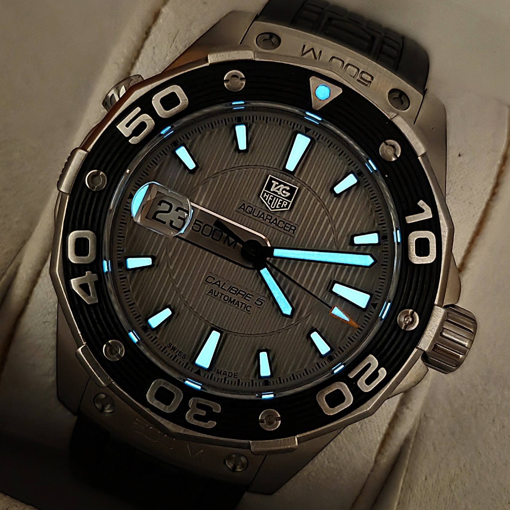 Tag Heuer Men’s Aquaracer Leonardo Automatic 500M Calibre 5 WAJ2111 - Image 6