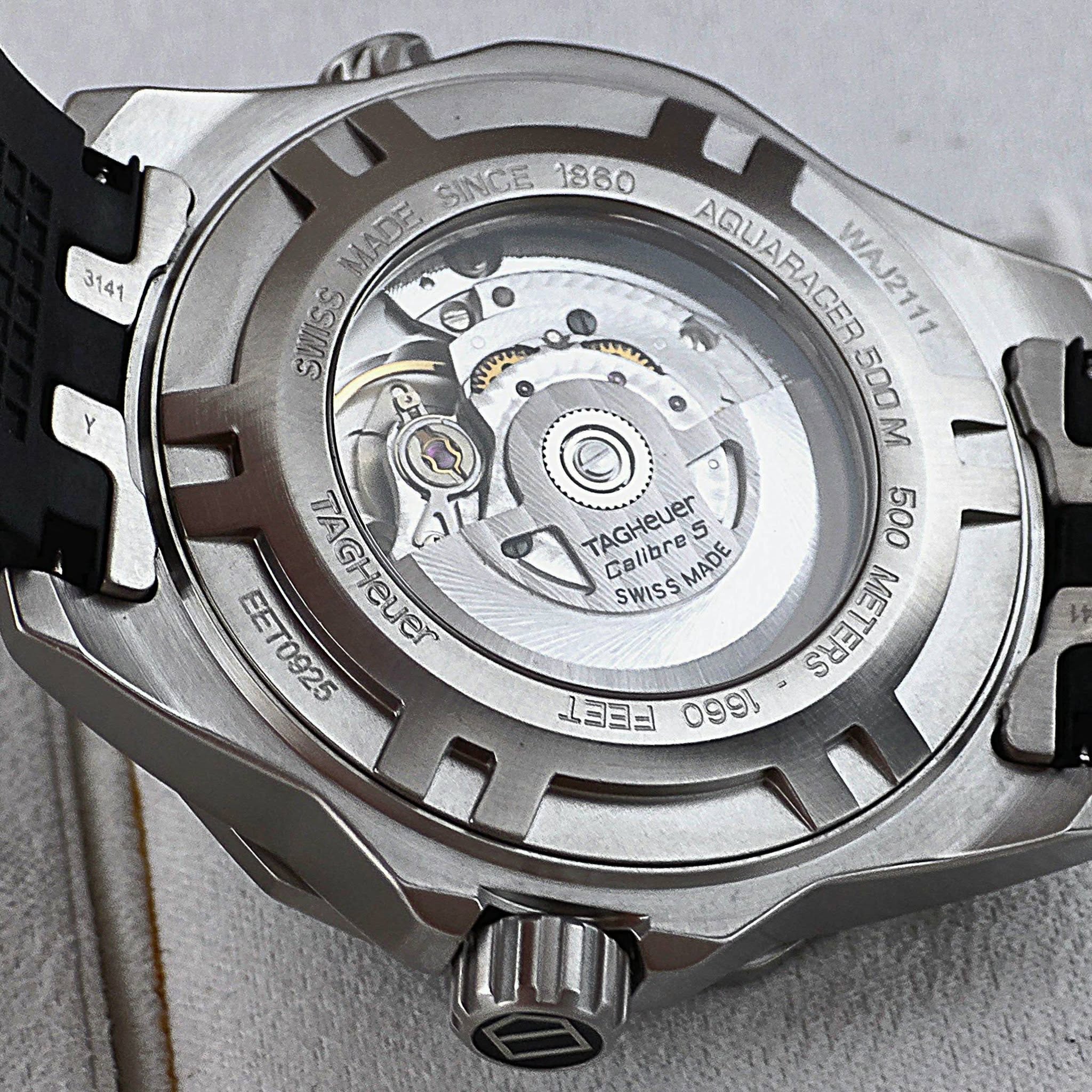 Tag Heuer Men’s Aquaracer Leonardo Automatic 500M Calibre 5 WAJ2111 - Image 10