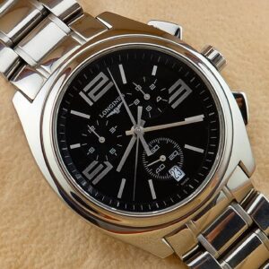 LONGINES LUNGOMARE L3.633.4 BLACK DATE DIAL CHRONOGRAPH