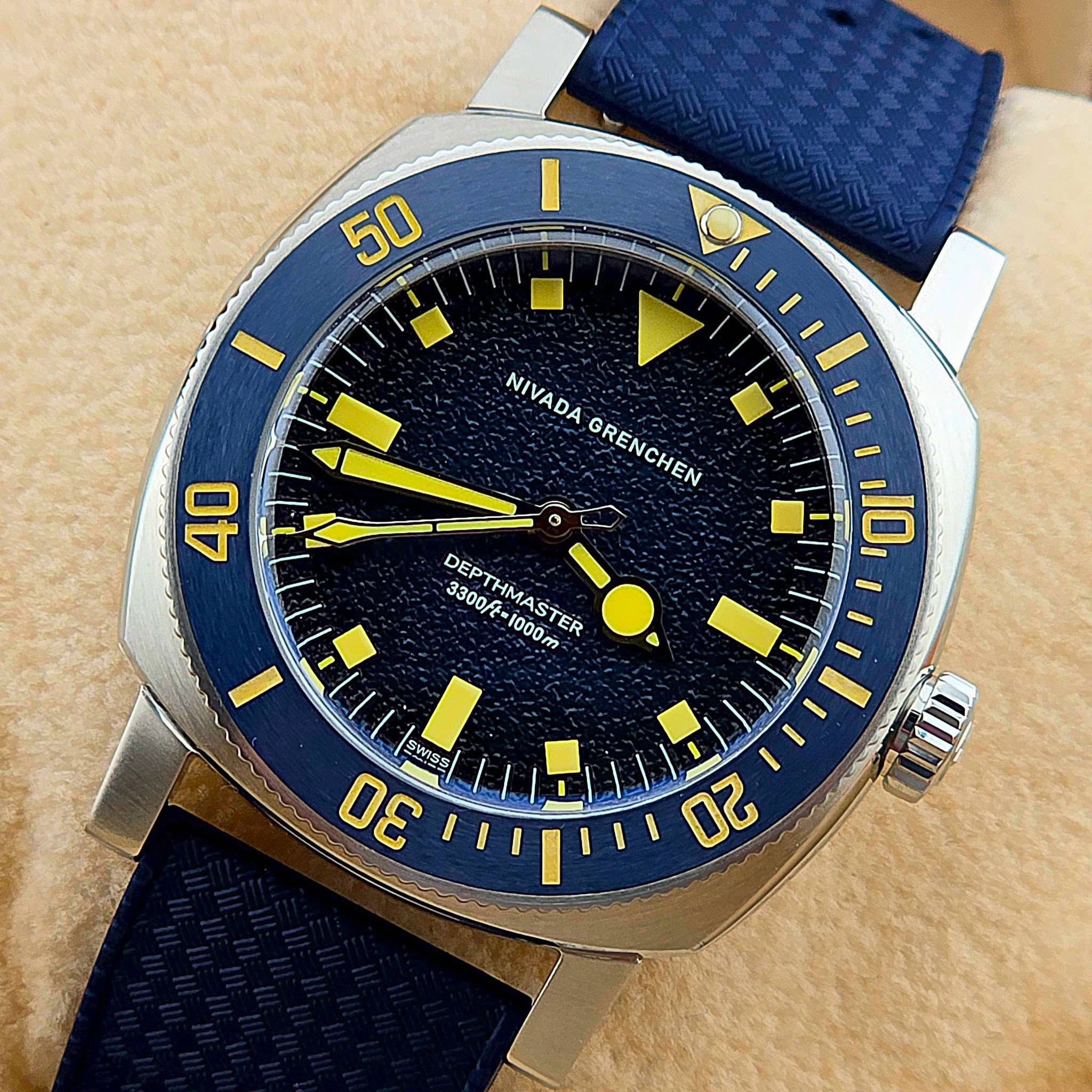 Nivada Grenchen Depthmaster Blue Limited Edition Blue (122/150) - Image 5