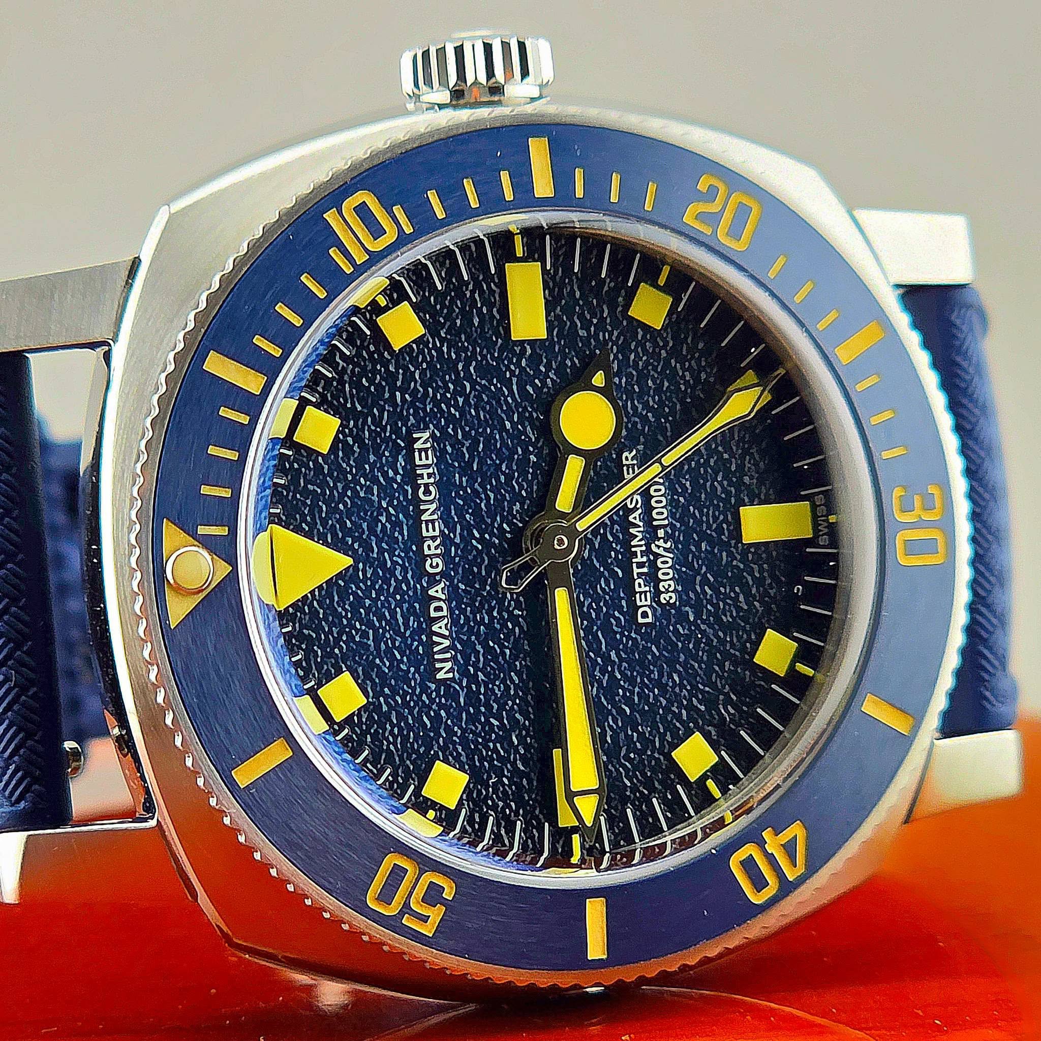 Nivada Grenchen Depthmaster Blue Limited Edition Blue (122/150) - Image 9