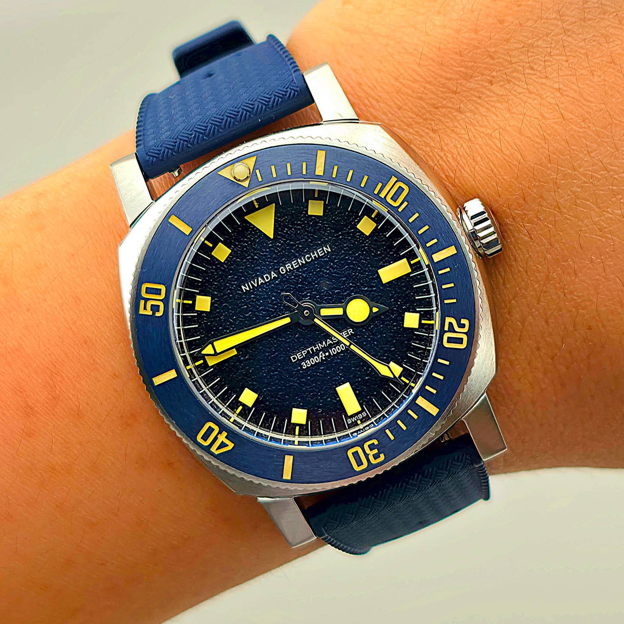 Nivada Grenchen Depthmaster Blue Limited Edition Blue (122/150) - Image 10