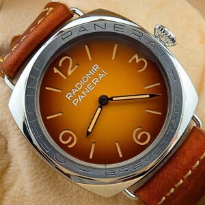 Panerai Radiomir 3 Days Acciaio Brevett Brown Dial Hand Wind Men Watch PAM00687