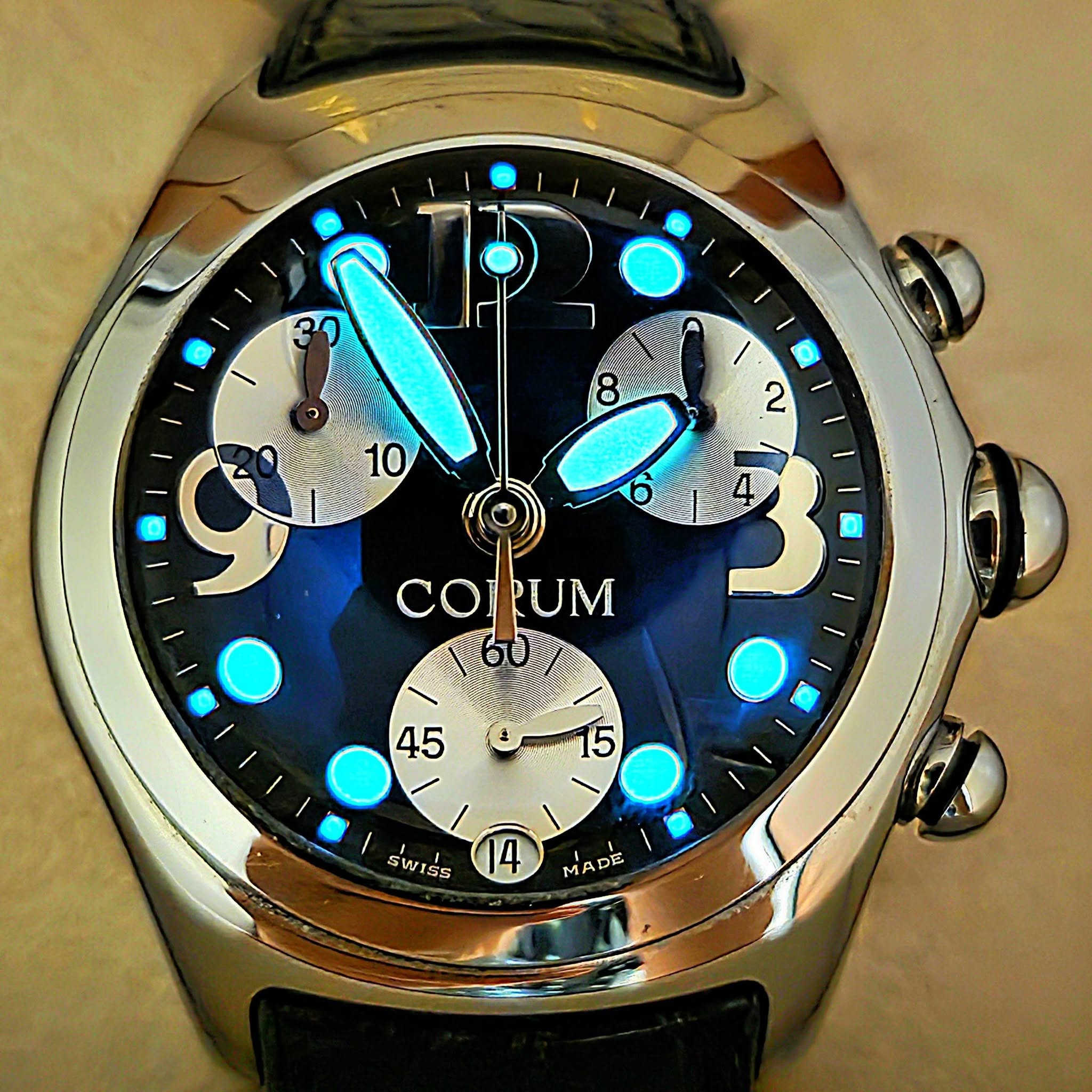 Corum Bubble Chronograph Blue Dial 45mm 396.150.20 - Image 2