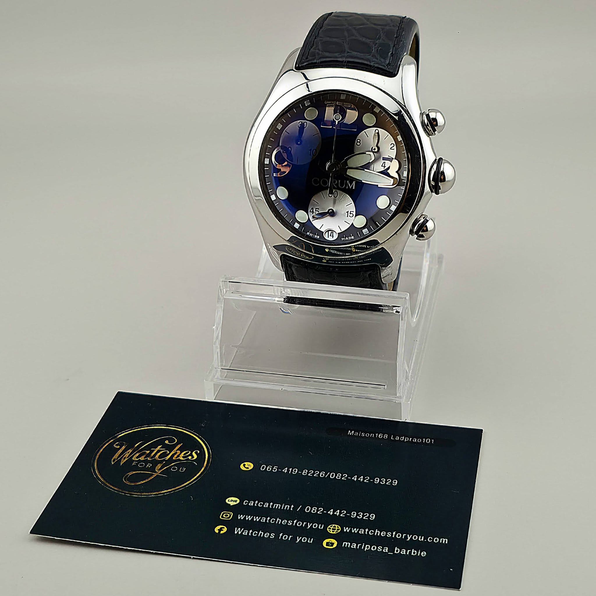 Corum Bubble Chronograph Blue Dial 45mm 396.150.20 - Image 3