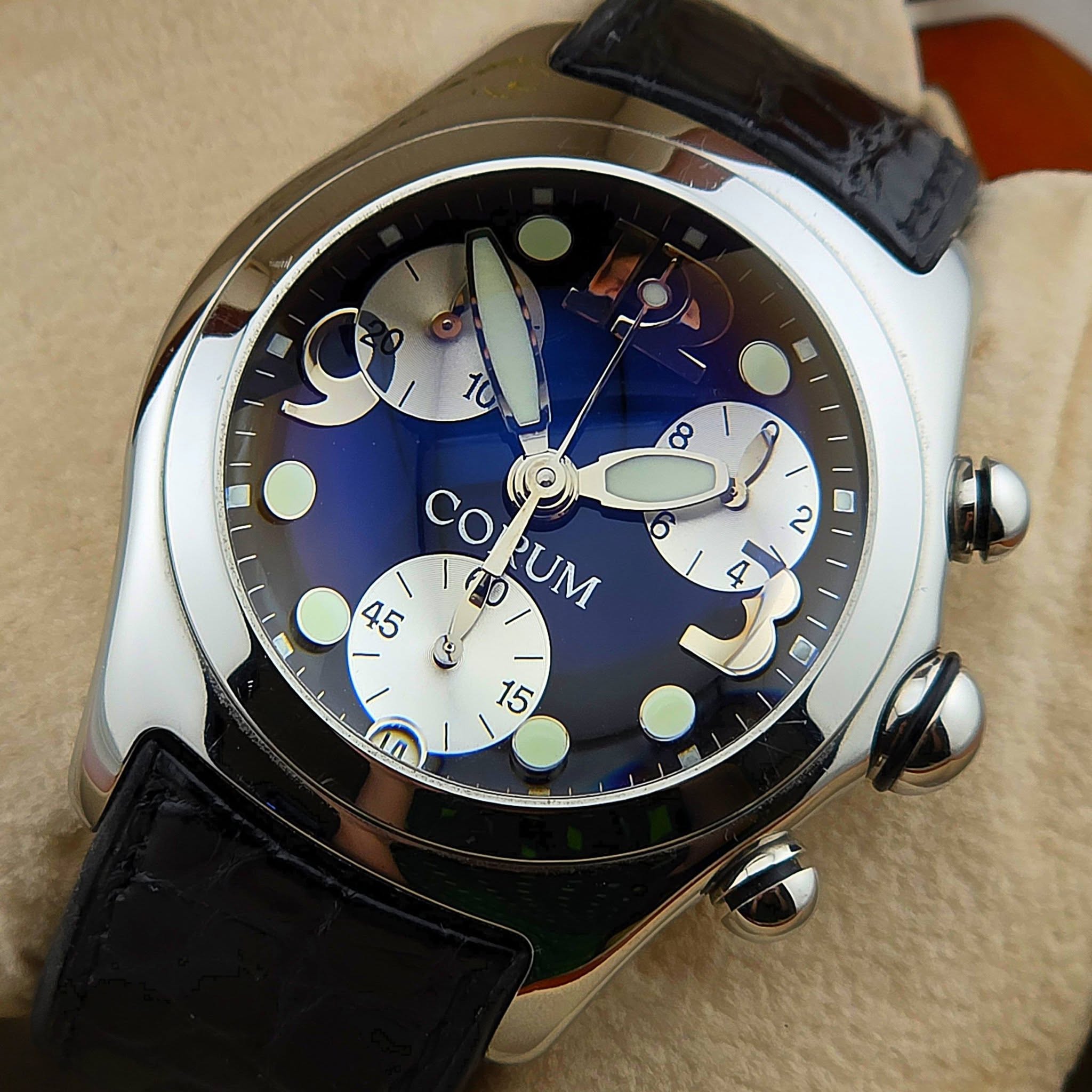 Corum Bubble Chronograph Blue Dial 45mm 396.150.20 - Image 6