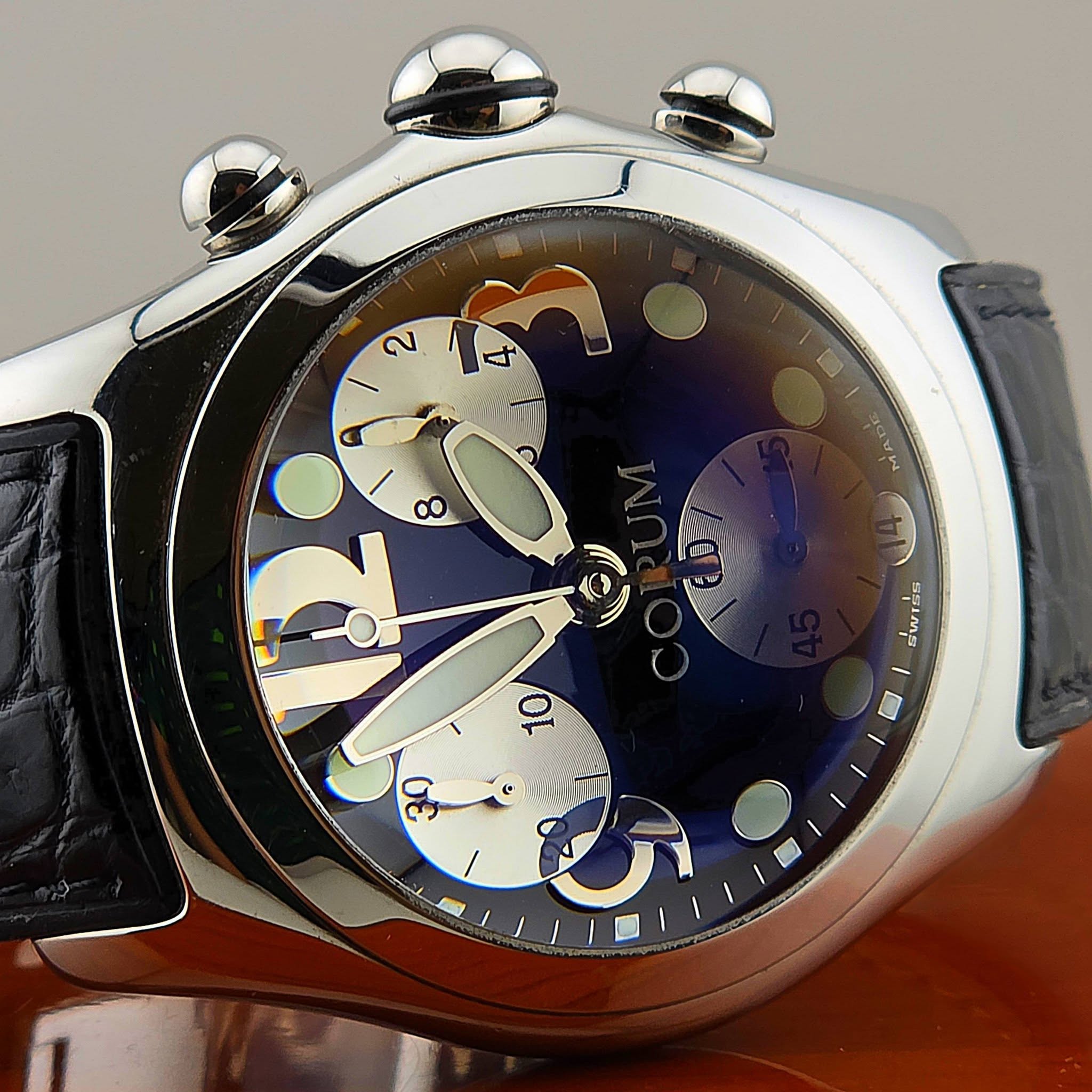 Corum Bubble Chronograph Blue Dial 45mm 396.150.20 - Image 7