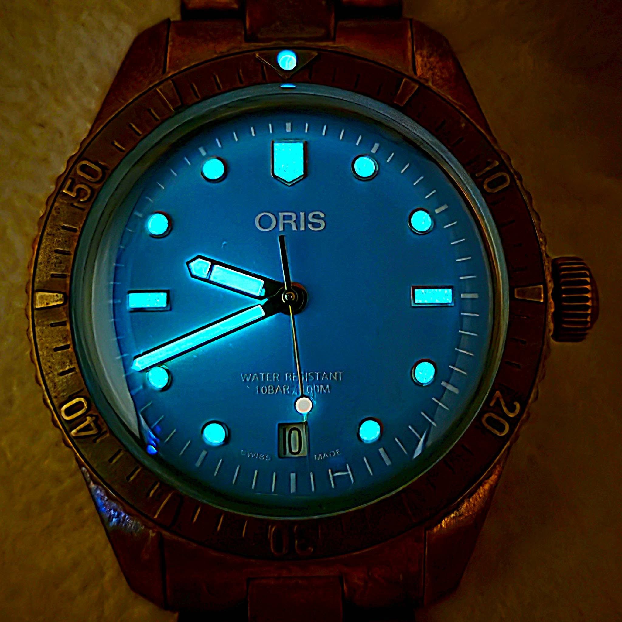 Oris Divers Sixty-Five “Cotton Candy” Blue Dial Bronze Ref. 0173377713155-0781915 - Image 2