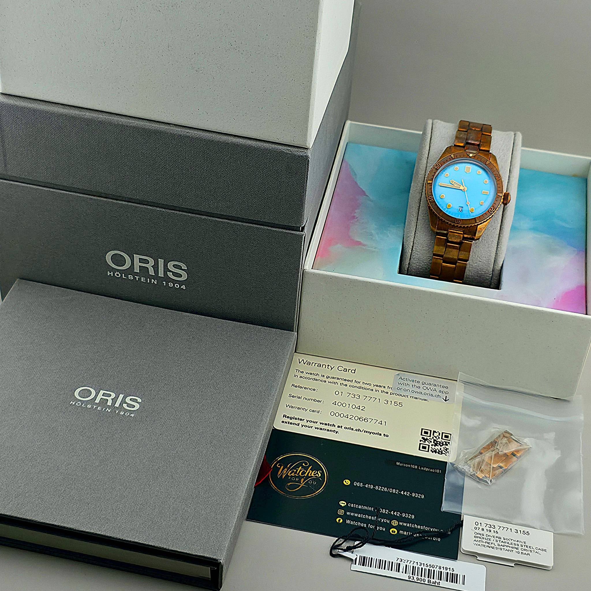 Oris Divers Sixty-Five “Cotton Candy” Blue Dial Bronze Ref. 0173377713155-0781915 - Image 8