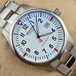 ALPINA MEN'S AL-240S4S6B STARTIMER PILOT 42 MM SWISS QUARTZ