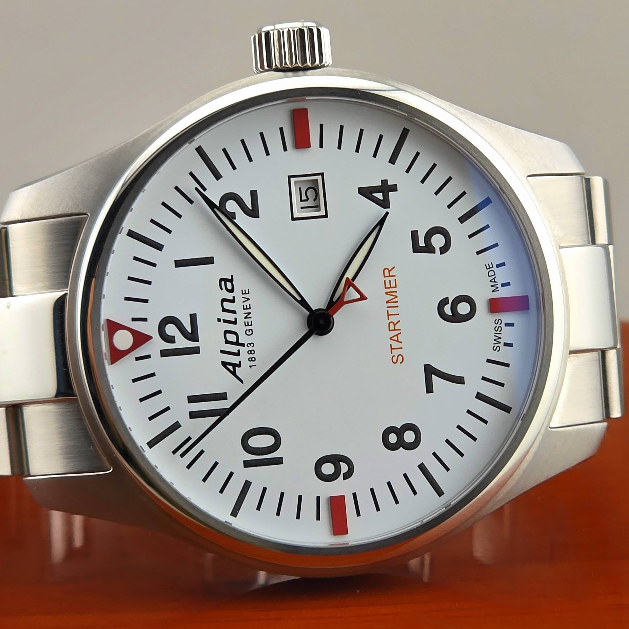 ALPINA MEN'S AL-240S4S6B STARTIMER PILOT 42 MM SWISS QUARTZ - Image 3