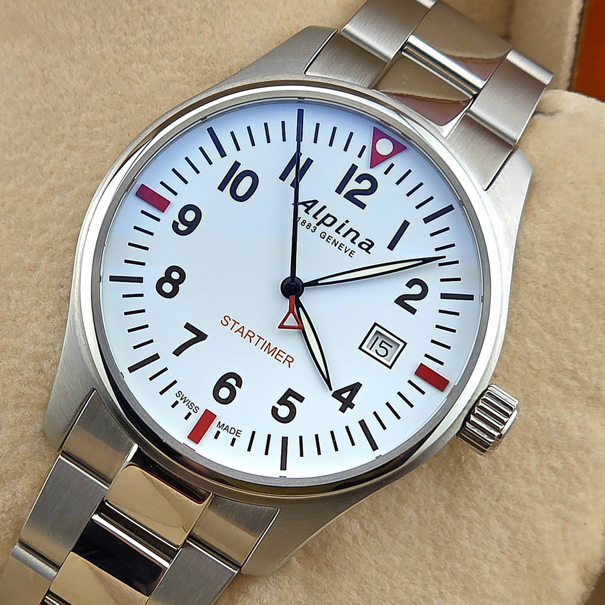 ALPINA MEN'S AL-240S4S6B STARTIMER PILOT 42 MM SWISS QUARTZ - Image 4