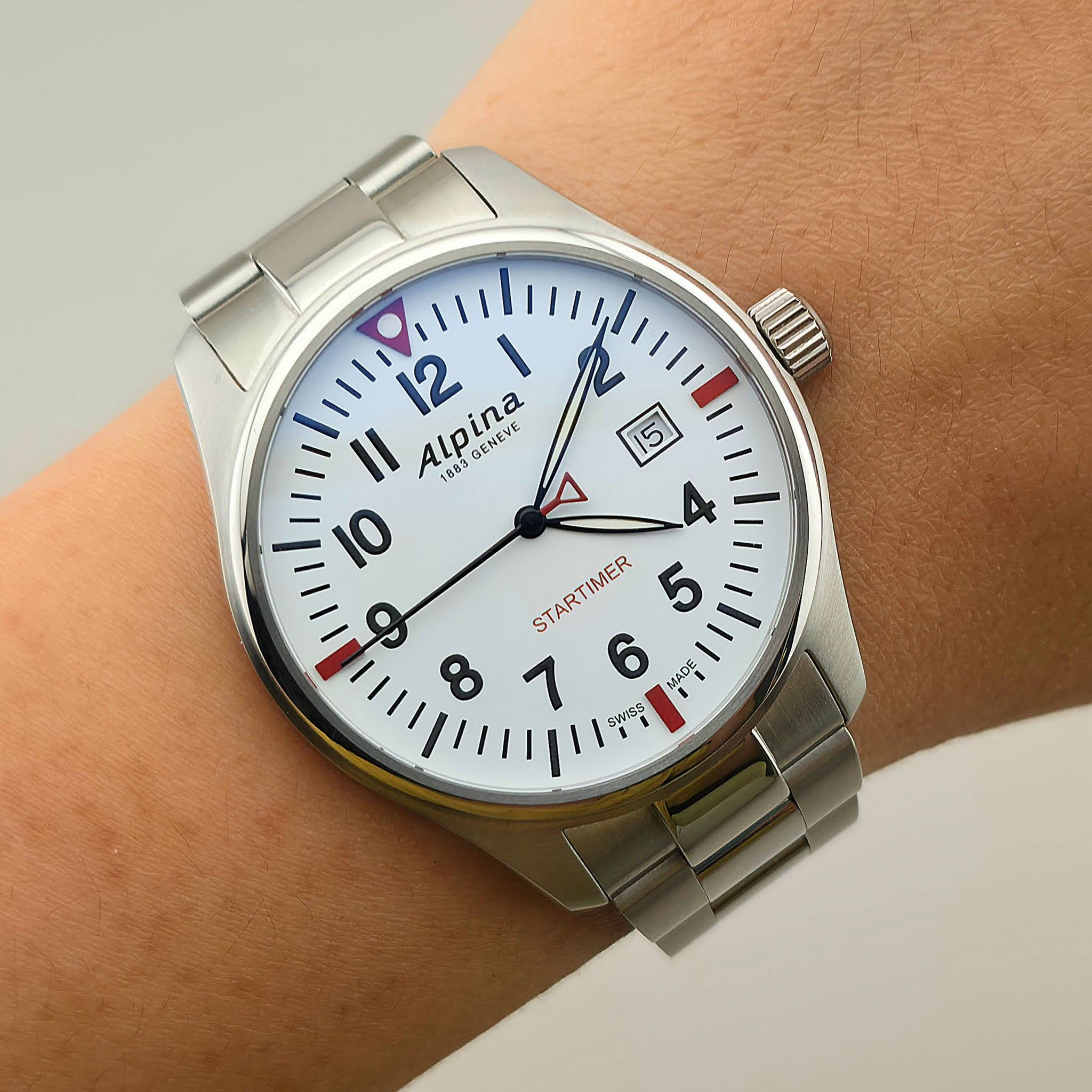 ALPINA MEN'S AL-240S4S6B STARTIMER PILOT 42 MM SWISS QUARTZ - Image 5