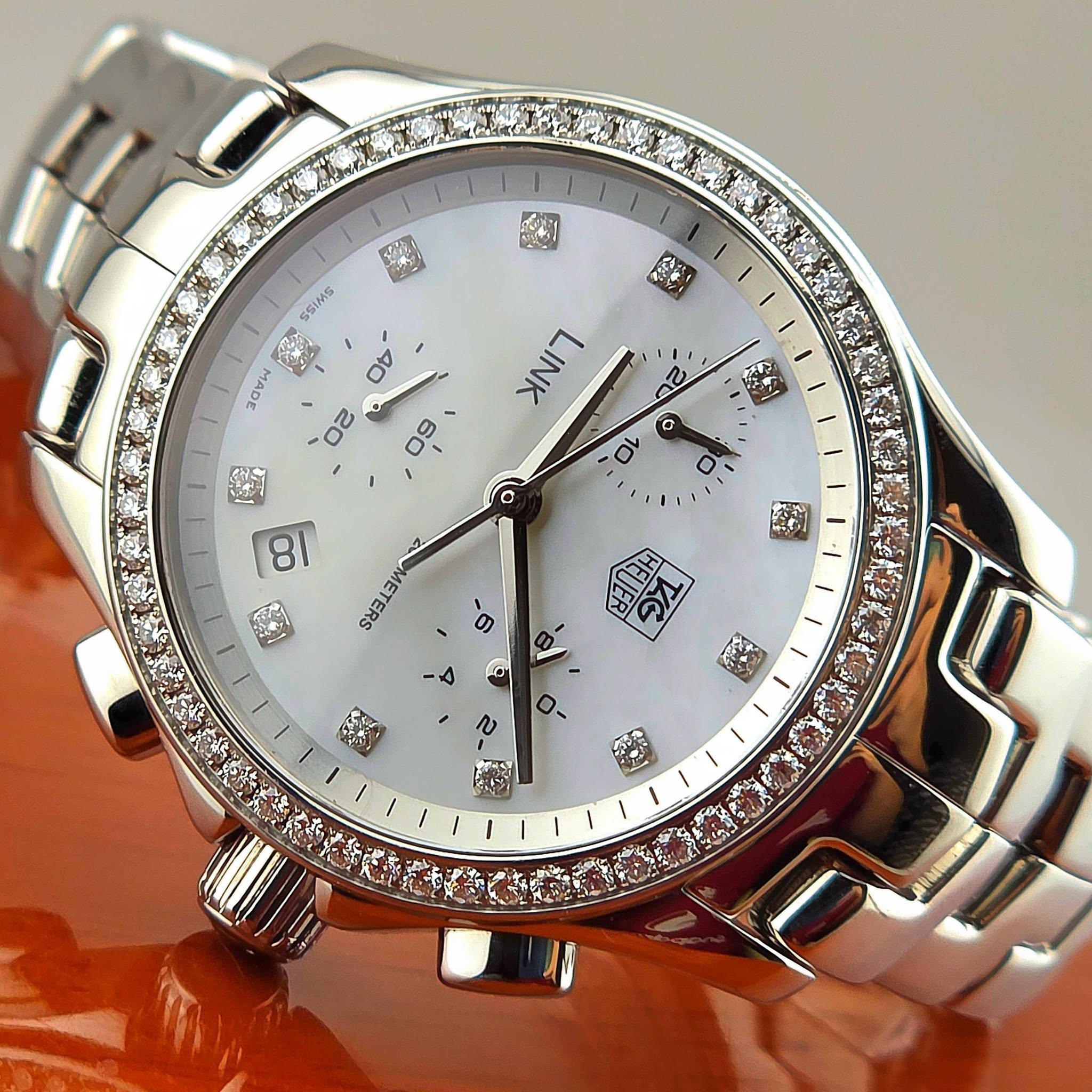 TAG Heuer Link Diamond Chronograph Ladies Ref:CJF1314 - Image 3
