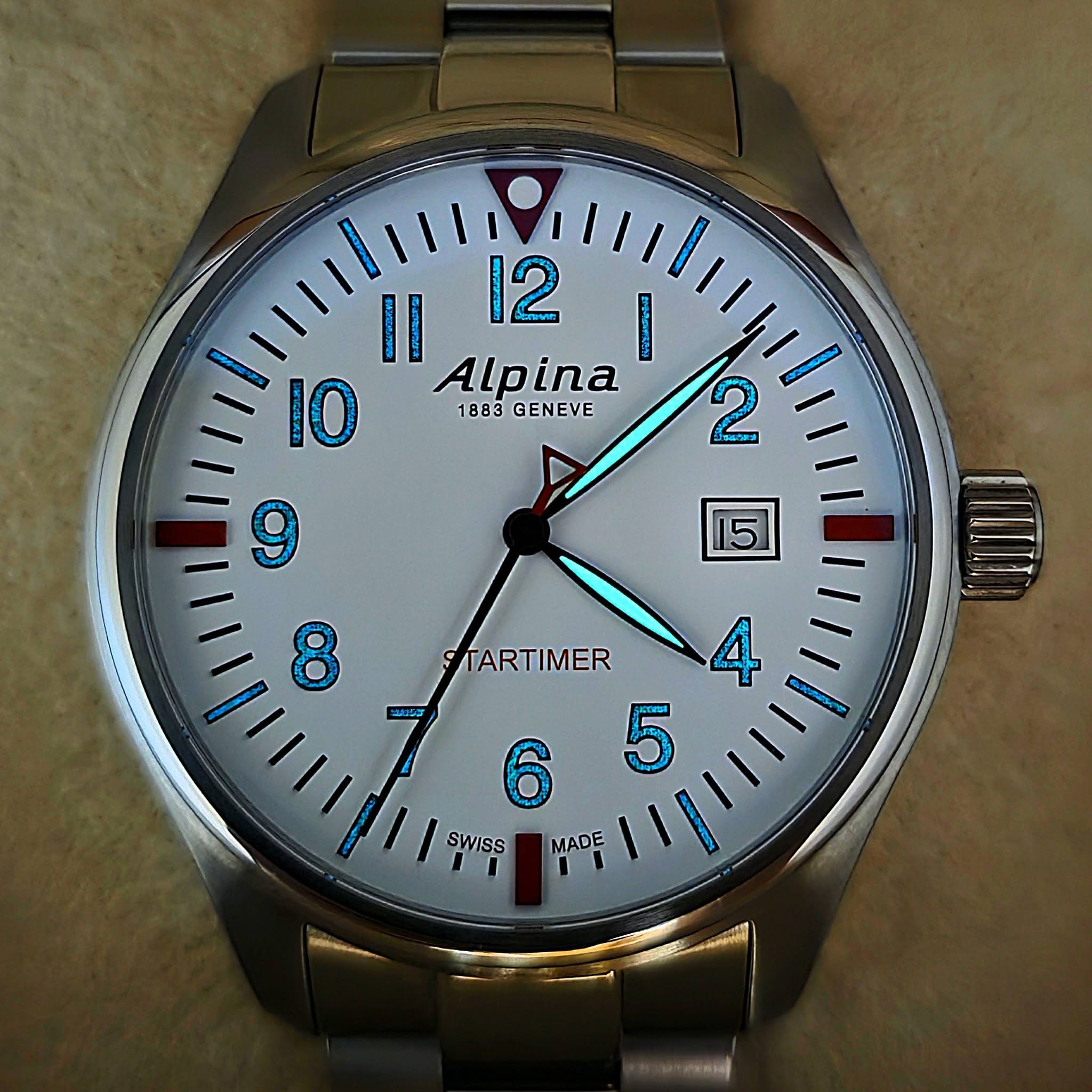 ALPINA MEN'S AL-240S4S6B STARTIMER PILOT 42 MM SWISS QUARTZ - Image 10