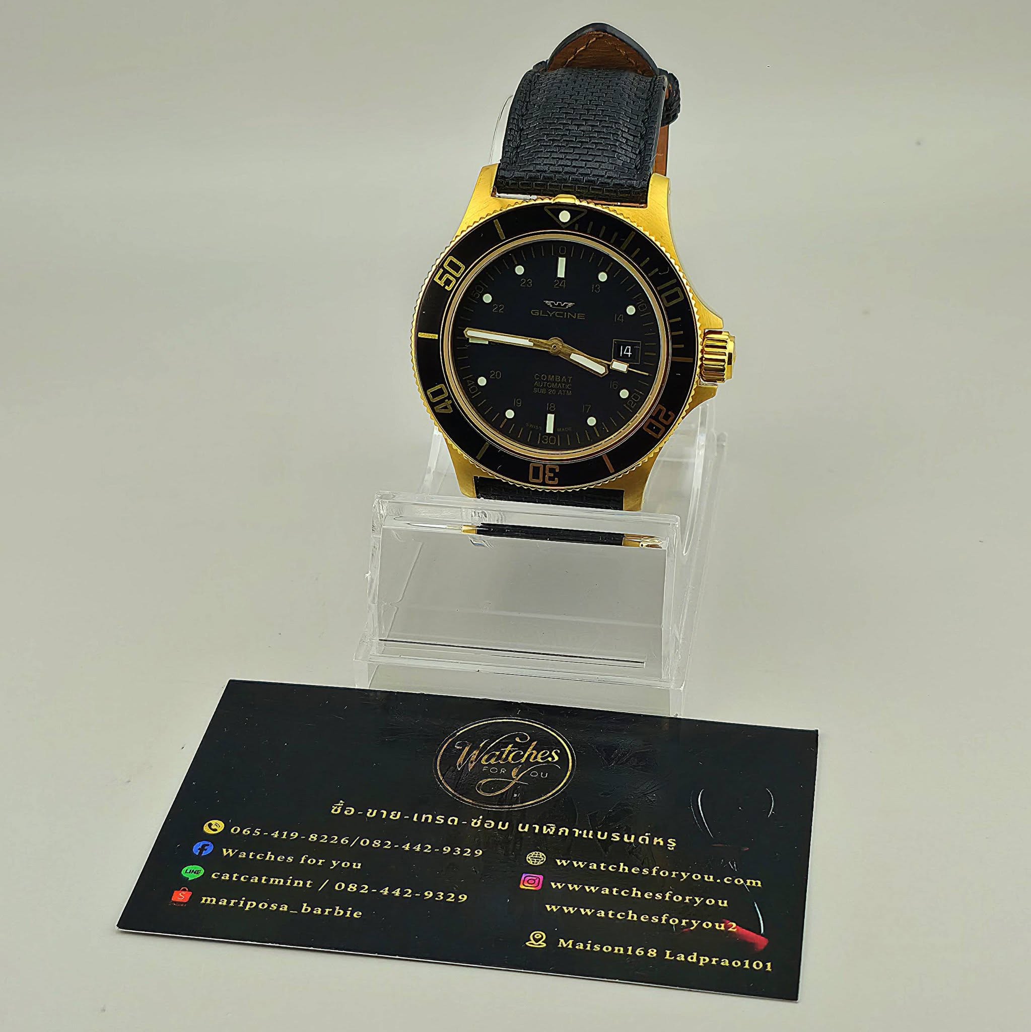 Glycine Combat Sub Automatic Bronze Gold PVD GL0186 - Image 7