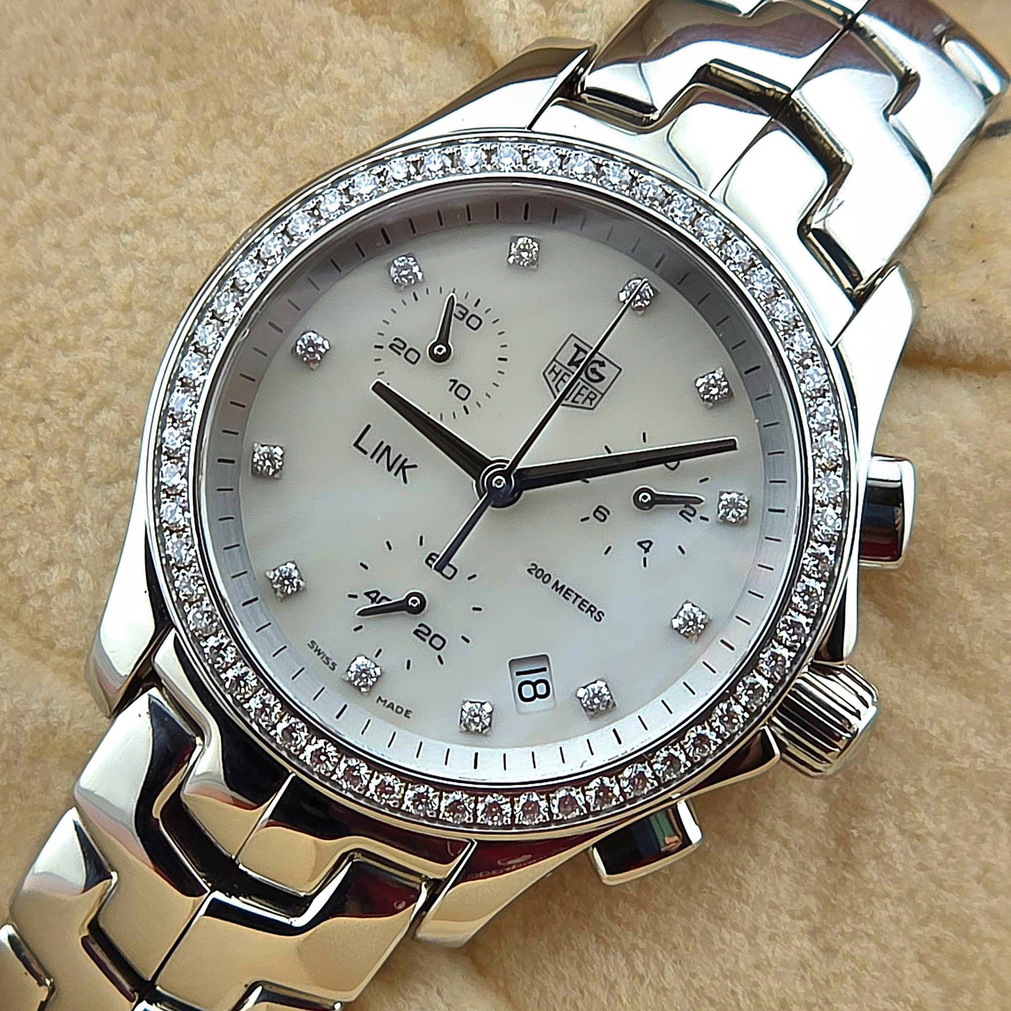 TAG Heuer Link Diamond Chronograph Ladies Ref:CJF1314 - Image 6