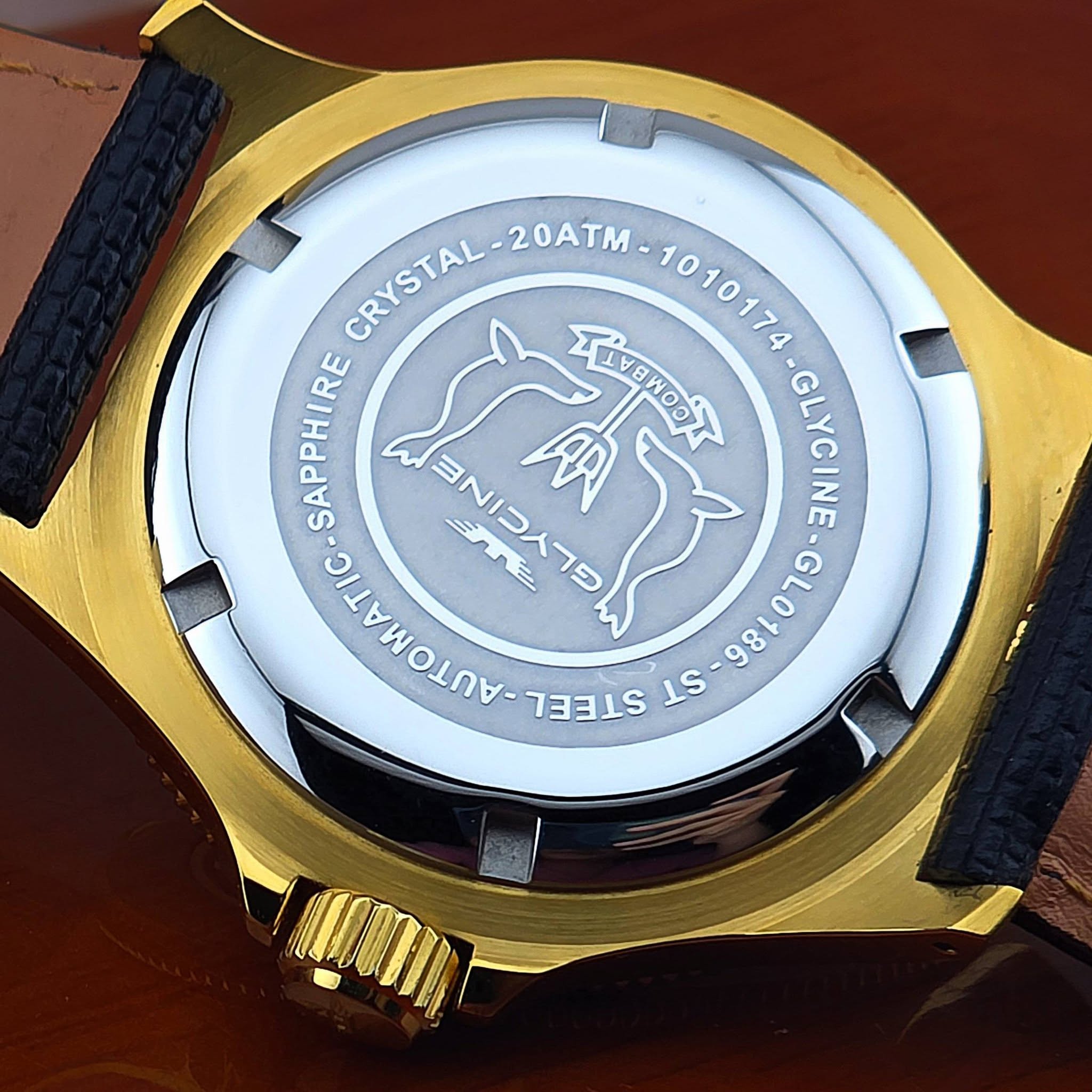Glycine Combat Sub Automatic Bronze Gold PVD GL0186 - Image 9