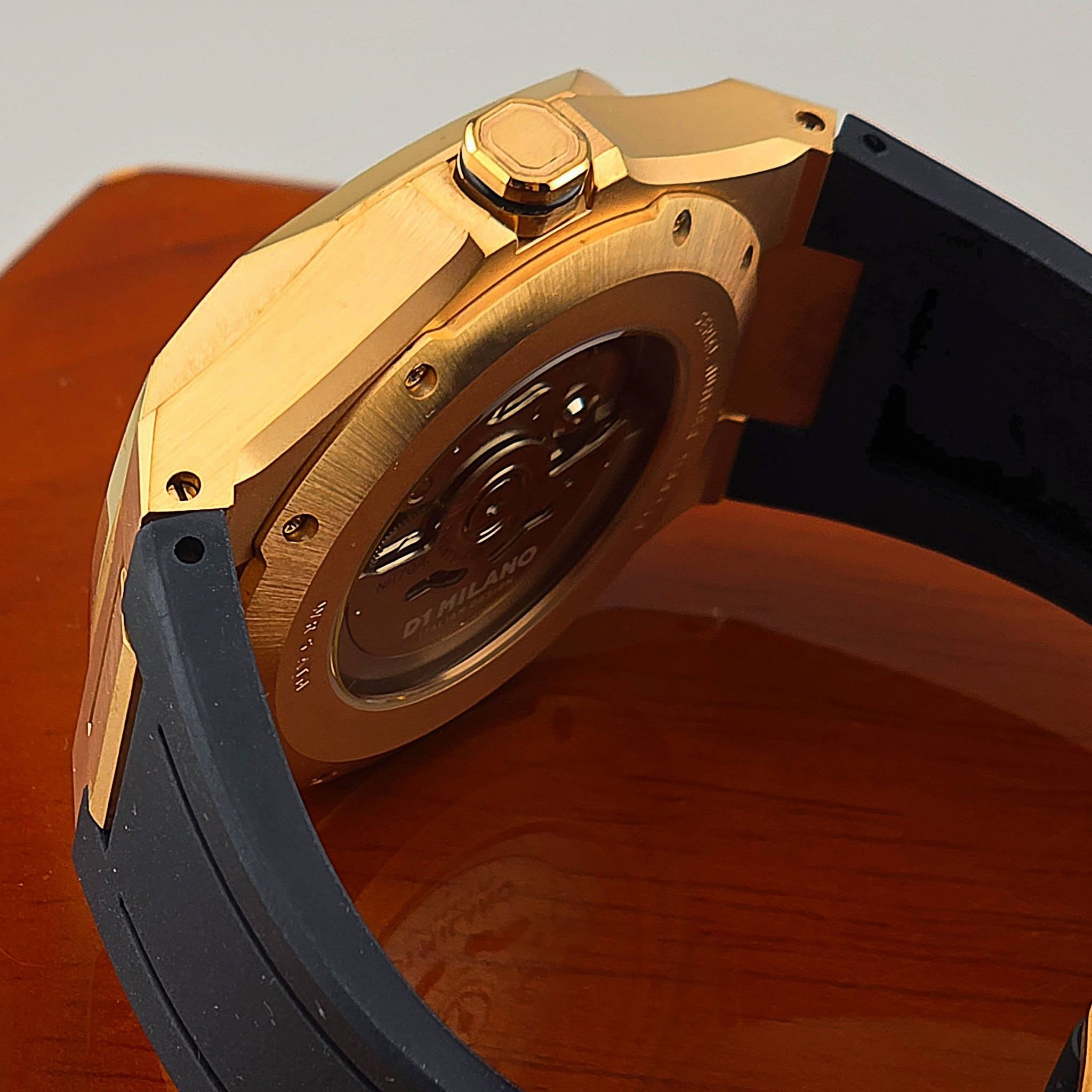 D1 Milano SKRJ / Skeleton Automatic Rose Gold Case Black Dial - Image 7