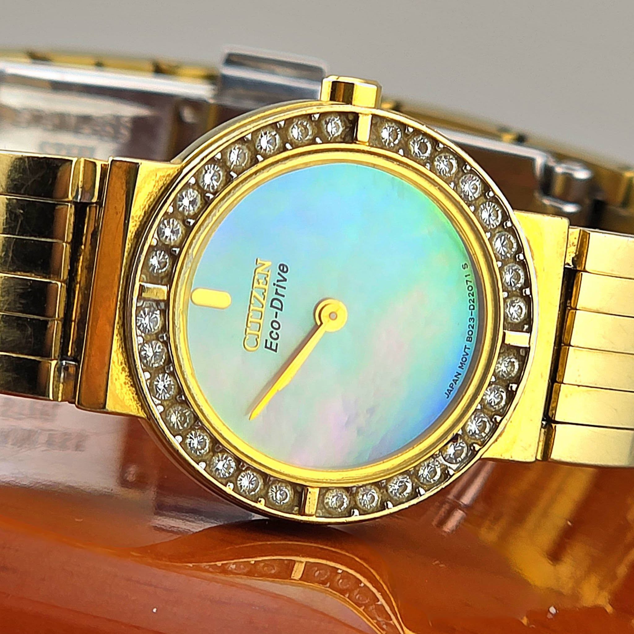 Citizen Eco-Drive Diamond Bezel Mother of Pearl Dial Ladies Watch - Image 2