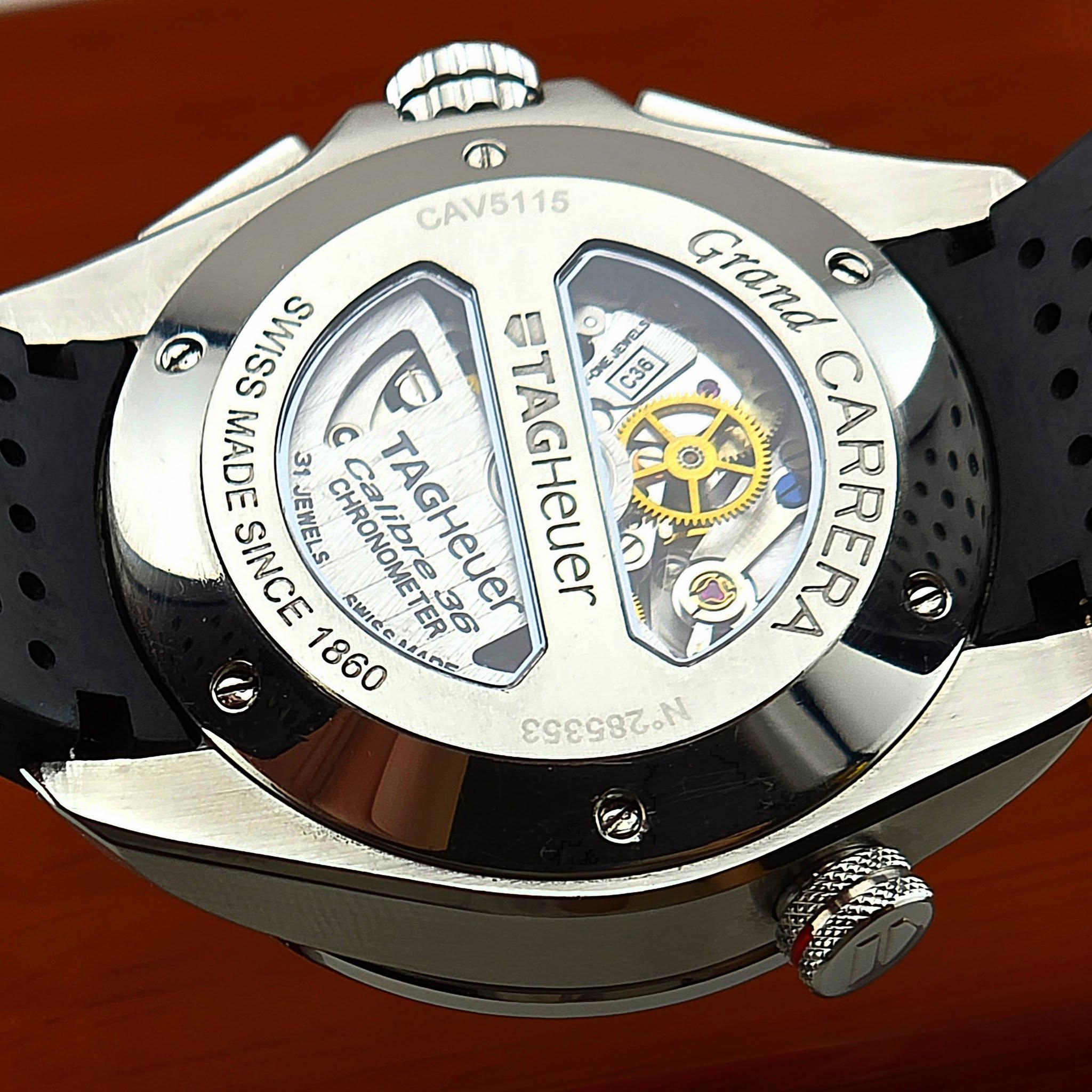 TAG Heuer Grand Carrera Calibre 36 Ref. CAV5115.FT6019 - Image 6