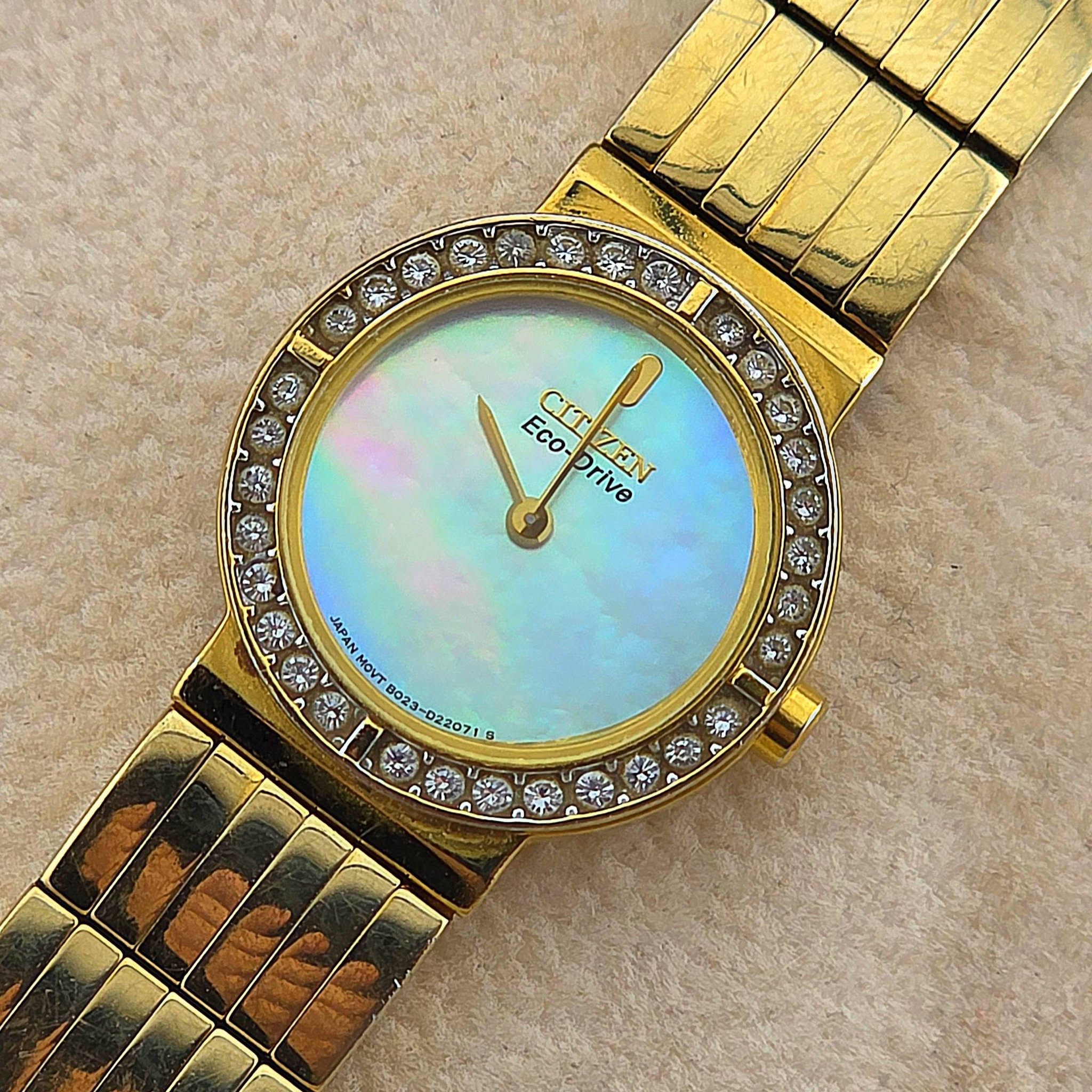 Citizen Eco-Drive Diamond Bezel Mother of Pearl Dial Ladies Watch - Image 7