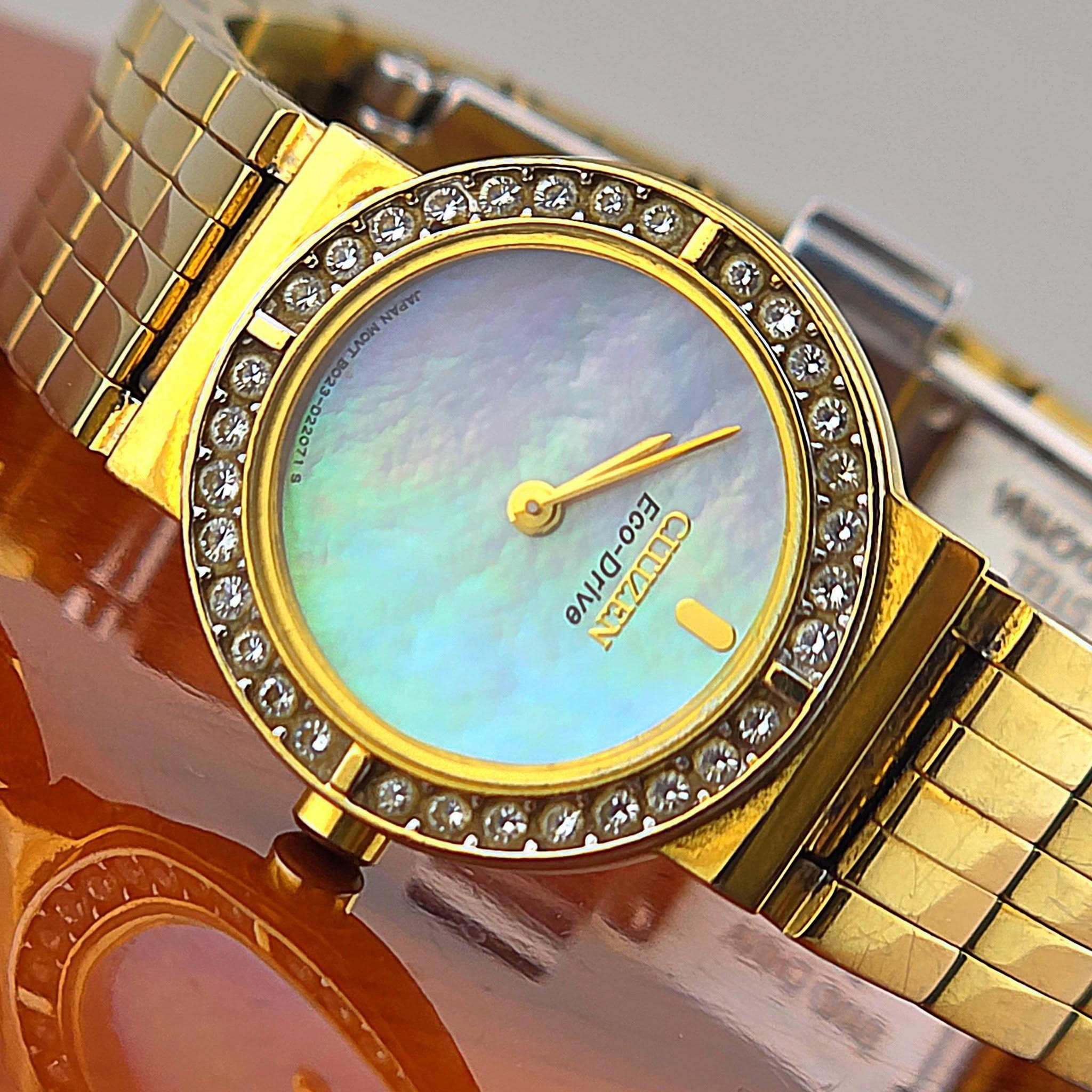 Citizen Eco-Drive Diamond Bezel Mother of Pearl Dial Ladies Watch - Image 8