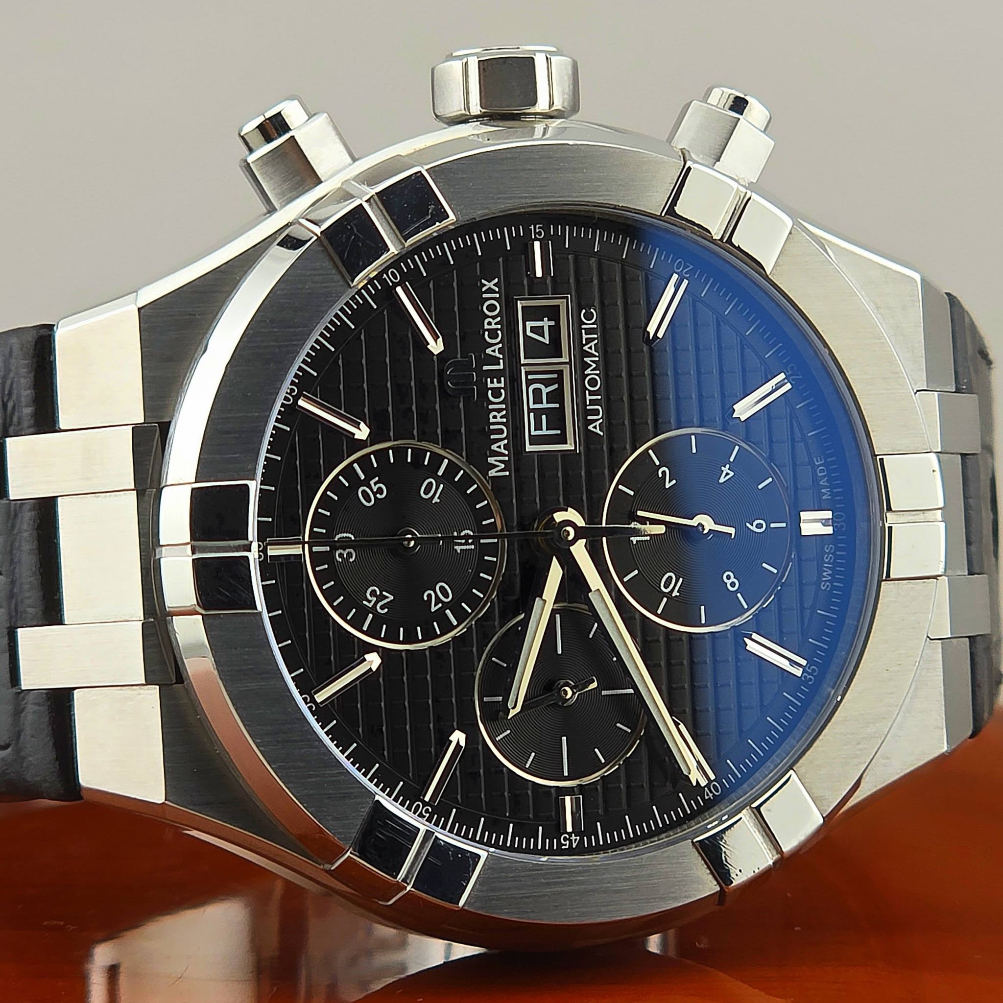 Maurice Lacroix Aikon Automatic Chronograph (AI6038) AI6038-SS001-330-1 Black Dial - Image 2