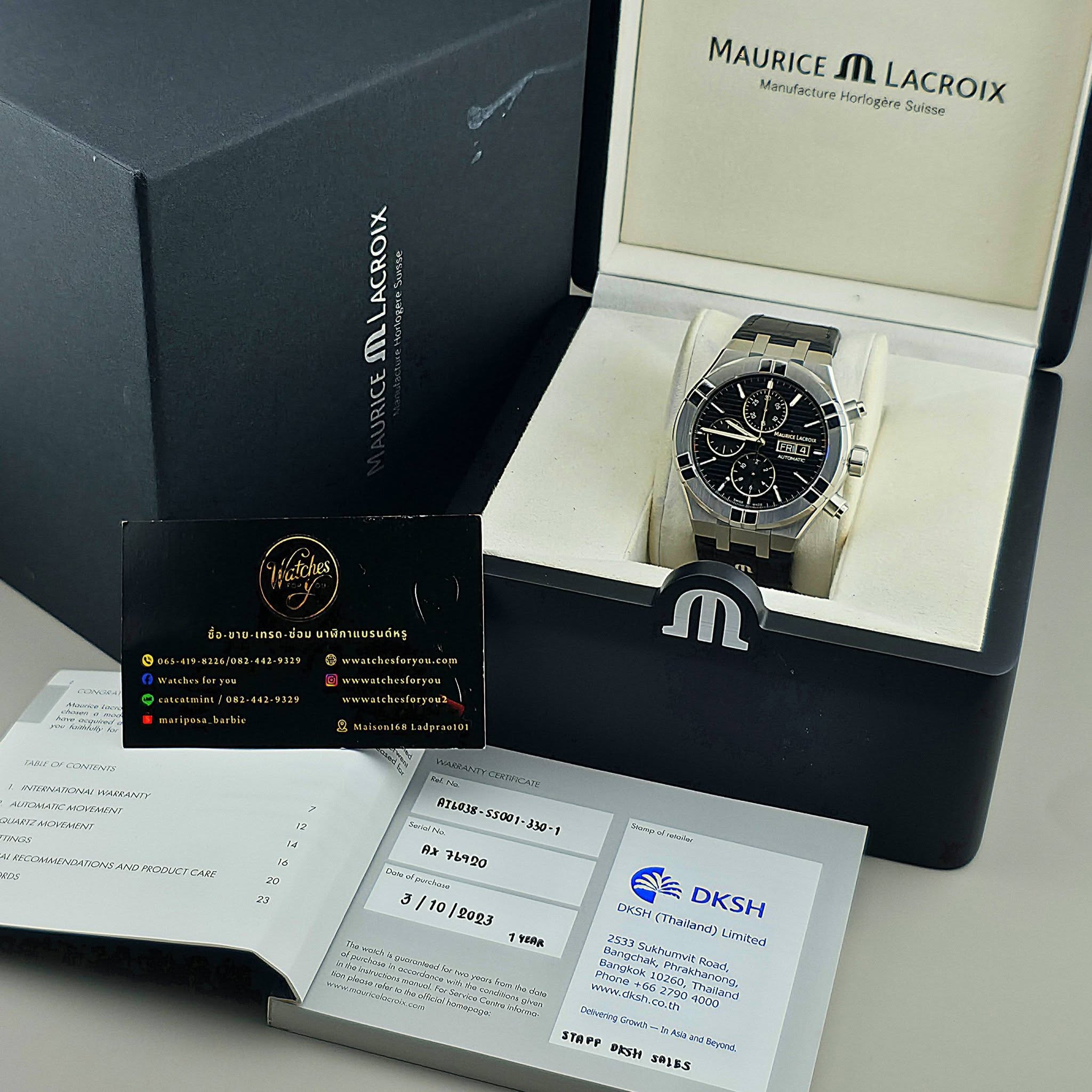 Maurice Lacroix Aikon Automatic Chronograph (AI6038) AI6038-SS001-330-1 Black Dial - Image 8