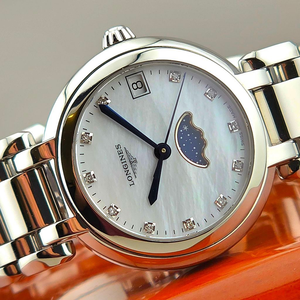 LONGINES PrimaLuna Moonphase Diamond Mother of Pearl 30.5mm Quartz Ref. L8.115.4.87.6 - Image 2