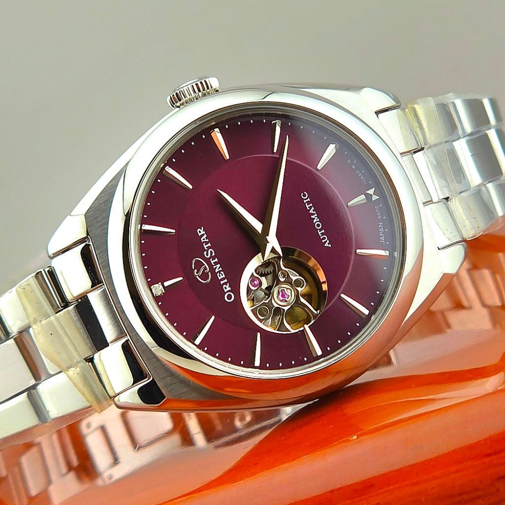 Orient Star Contemporary Semi Skeleton RE-ND0102R Burgundy Dial - Image 2