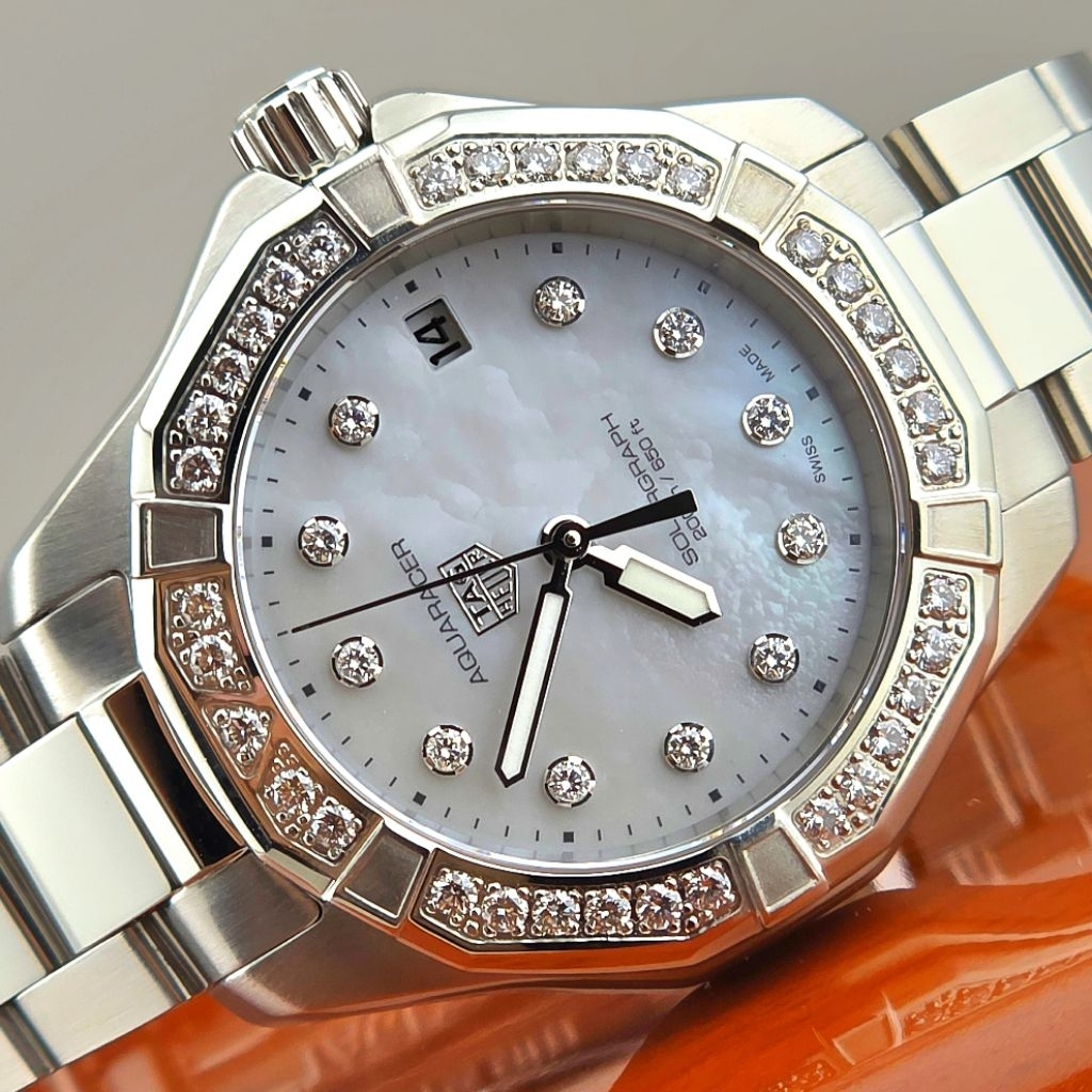 TAG Heuer Aquaracer Professional 200 Solargraph 34mm Diamond Mother-of-Pearl Reference: WBP1314.BA0005 - Image 2