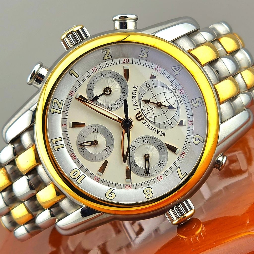 Maurice Lacroix Masterpiece Chrono Globe Automatic 43mm Ref. MP6398-PS105-830 Steel / 18K Gold Two-Tone - Image 2