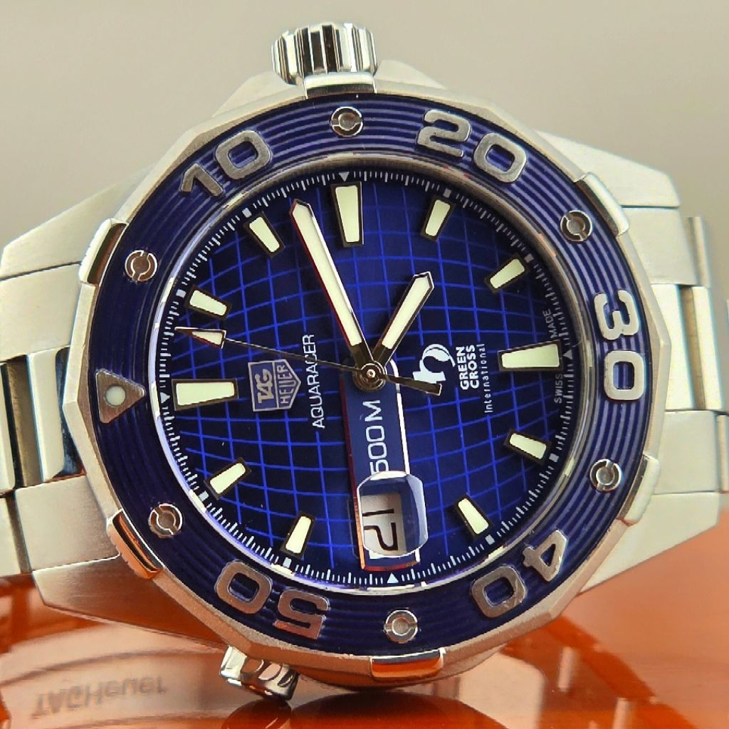 TAG Heuer Aquaracer 500M 43 mm 500M GREEN CROSS Automatic WAJ2116 Limited Ed - Image 2