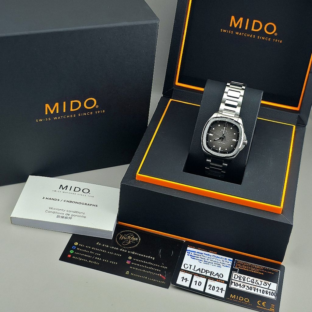 Mido Multifort TV Big Date 35MM. M049.307.11.081.00 (สายสแตนเลส) - Image 4