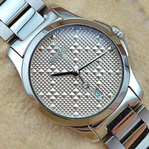 Gucci G Timeless Quartz Silver dial Steel Strap For Women YA126551