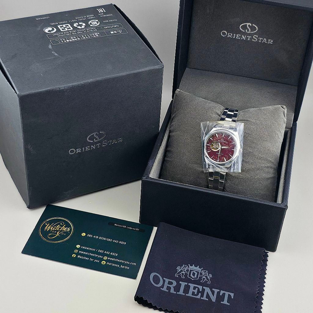 Orient Star Contemporary Semi Skeleton RE-ND0102R Burgundy Dial - Image 6