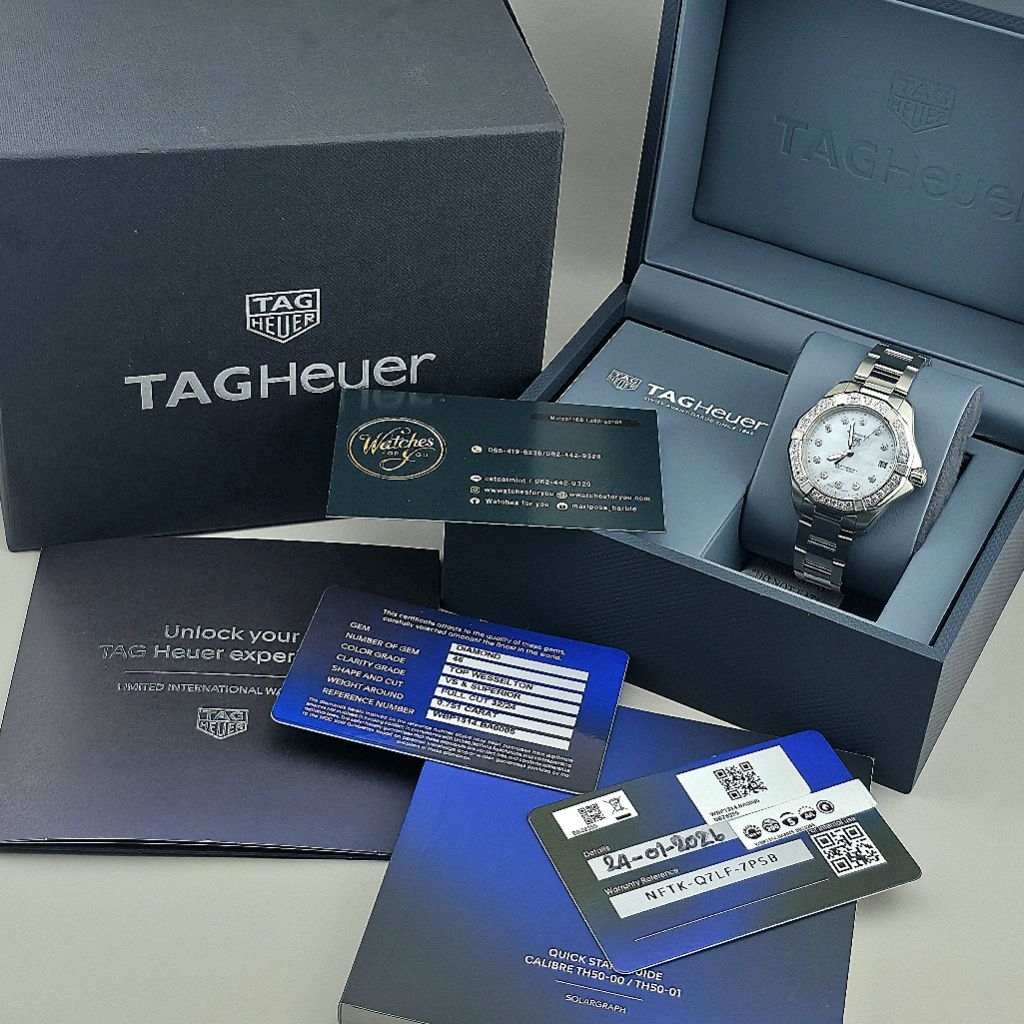 TAG Heuer Aquaracer Professional 200 Solargraph 34mm Diamond Mother-of-Pearl Reference: WBP1314.BA0005 - Image 6