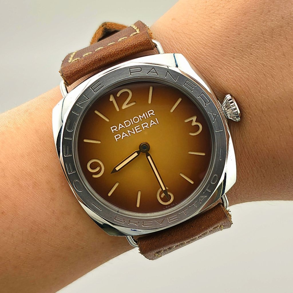 Panerai Radiomir 3 Days Acciaio Brevett Brown Dial Hand Wind Men Watch PAM00687 (Pam687) - Image 6