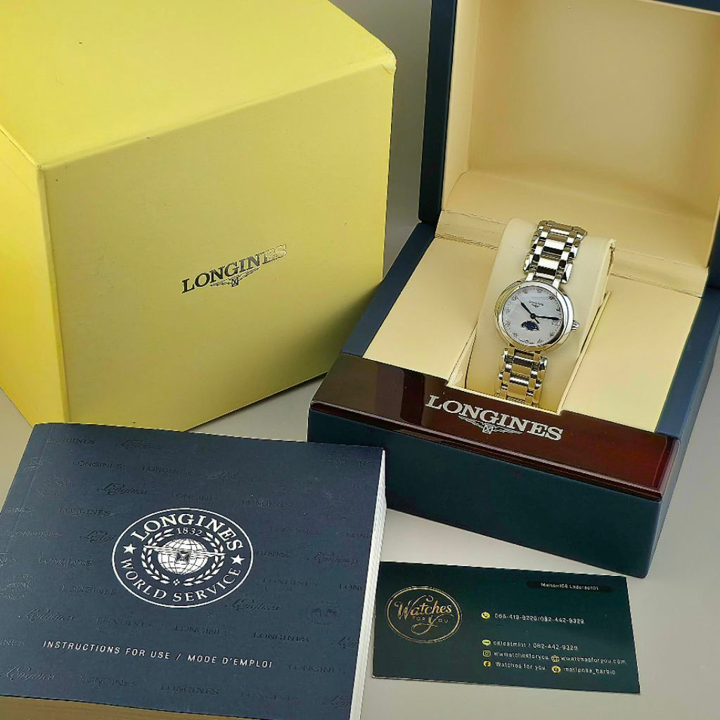 LONGINES PrimaLuna Moonphase Diamond Mother of Pearl 30.5mm Quartz Ref. L8.115.4.87.6 - Image 7