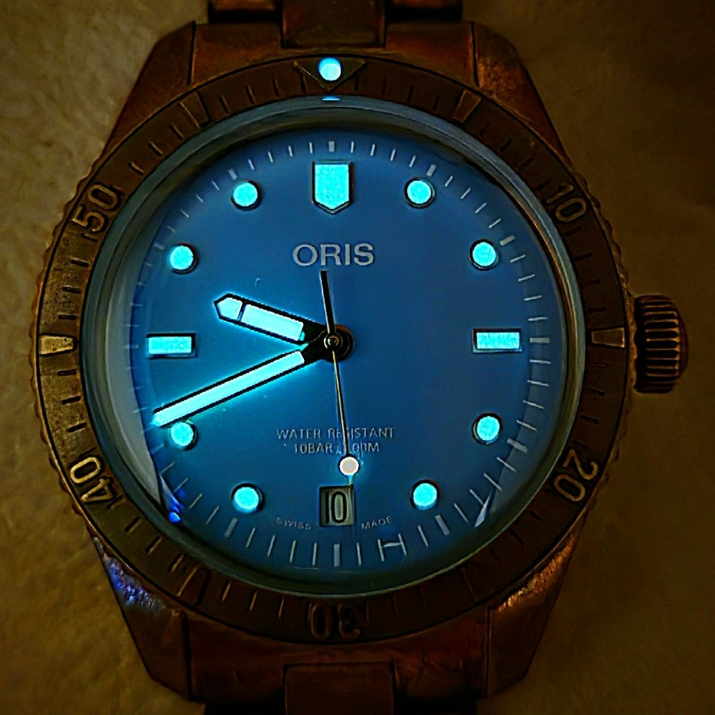 Oris Divers Sixty-Five “Cotton Candy” Blue Dial Bronze Ref. 01 733 7771 3155-07 8 19 15 - Image 7